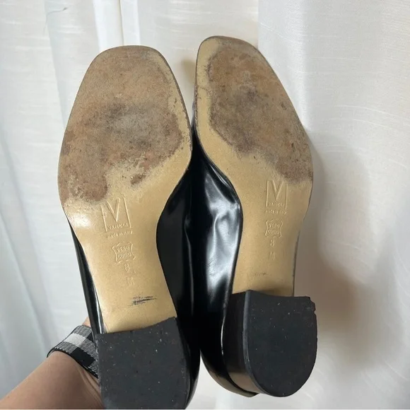 Vintage vaneli black fur embellished shoes - Picture 7 of 10